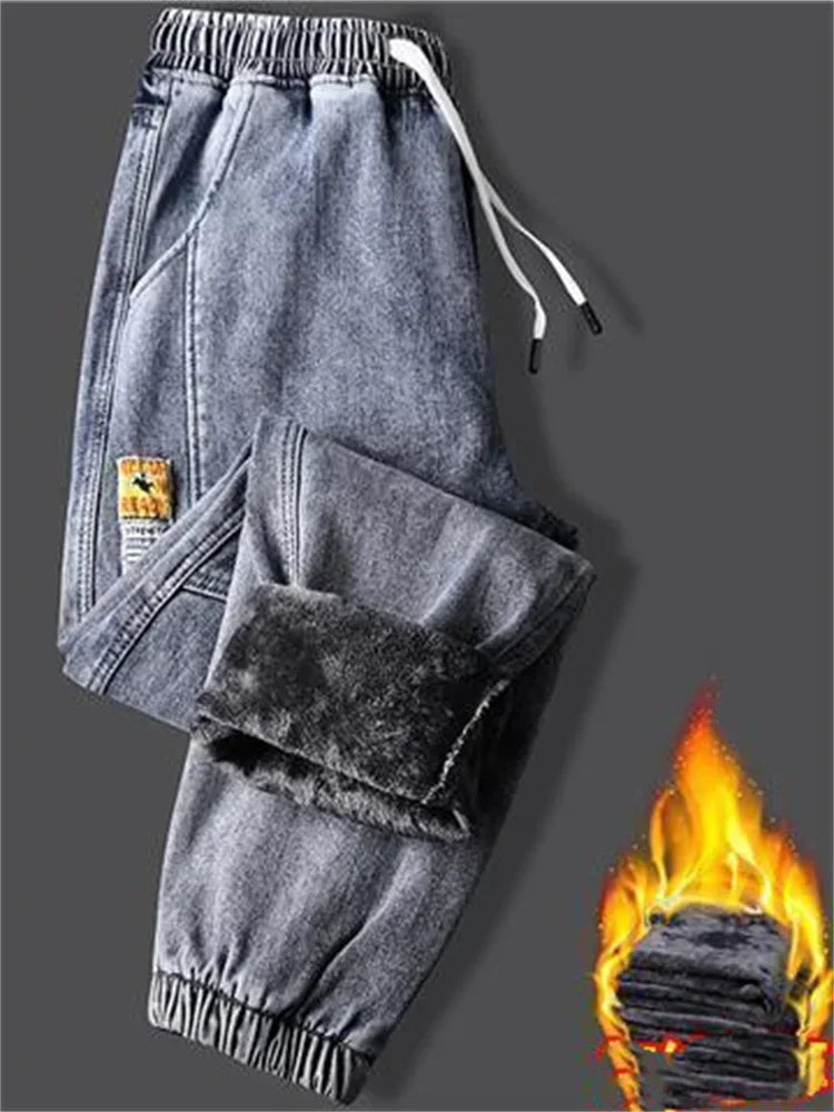Herren-Jeans 2025: Winter-Fleece Thermal-Denim - Streetwear Collection