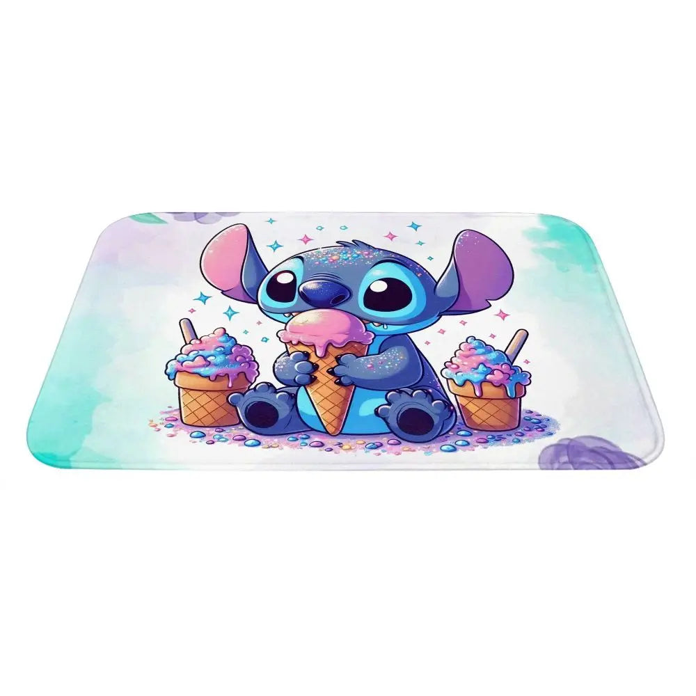 Custom Cartoon Stitch Floor Door Kitchen Bathroom Mat Anti-Slip Outdoor Doormat Bedroom Balcony Entrance Rug Carpet Footpad