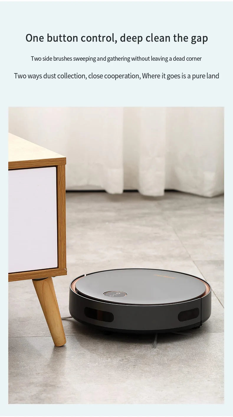 NEW 5000Pa Robot Vacuum Cleaner 3 In 1 Suction Sweeping Mopping Automatic Rechargable Cleaning Sweep Floor for Home Office