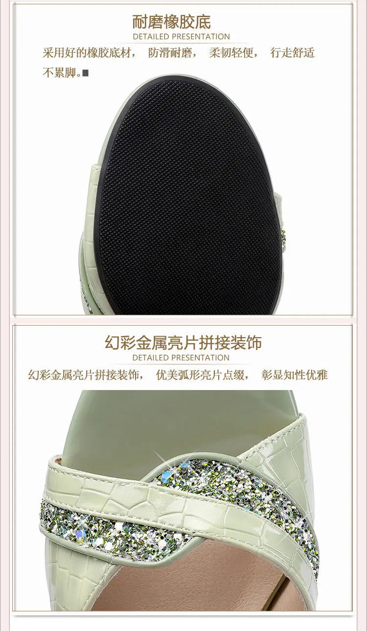 Elegant Sandals Ladies 2023 Shoes for Women Sandals Summer 2023 Peep Toe Dress Bling High Heels Sandals Female Fashion elegant Shoe