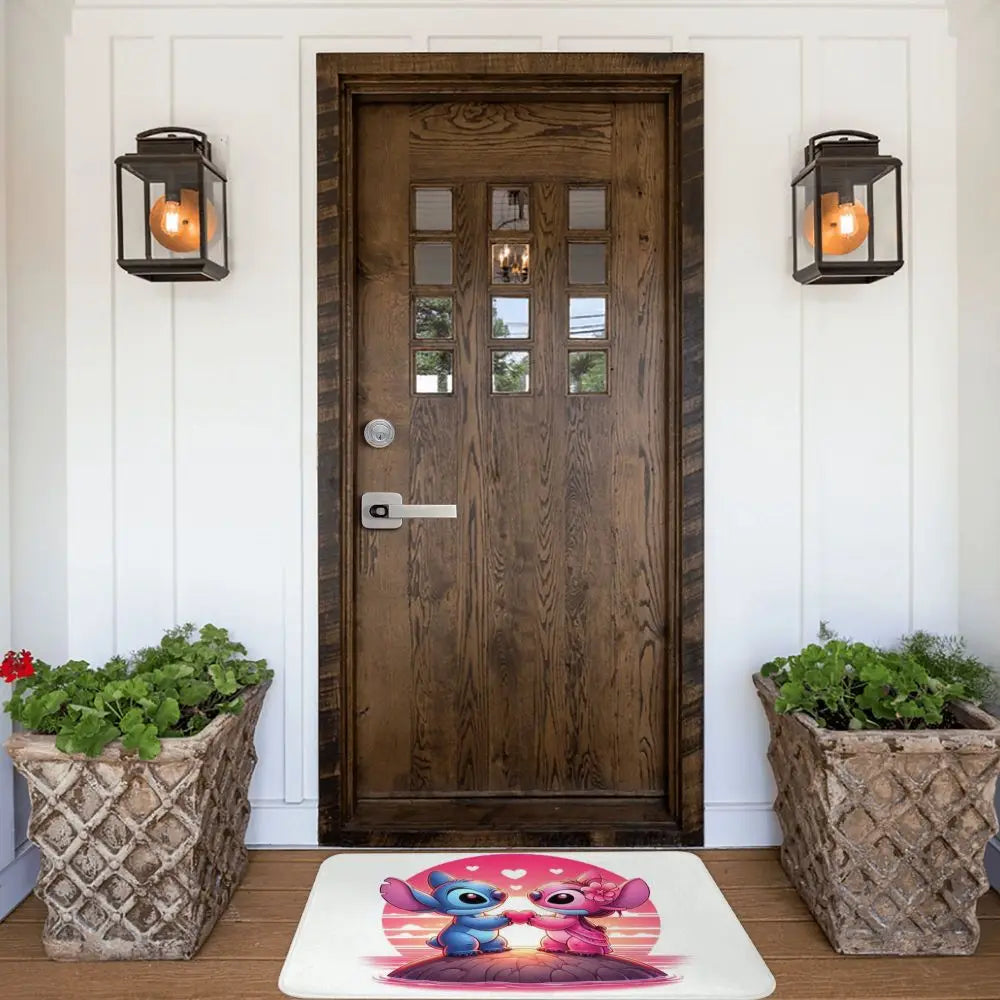 Custom Cartoon Stitch Floor Door Kitchen Bathroom Mat Anti-Slip Outdoor Doormat Bedroom Balcony Entrance Rug Carpet Footpad