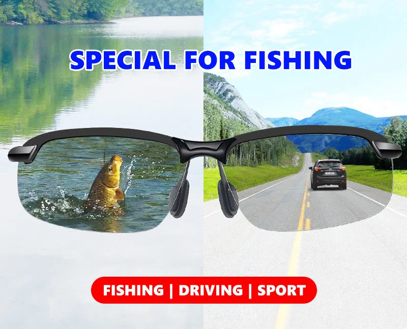Sonnenbrille 2025: Photochromic Fishing Polarized - Chameleon Day Night Vision Driving Eyewear Collection