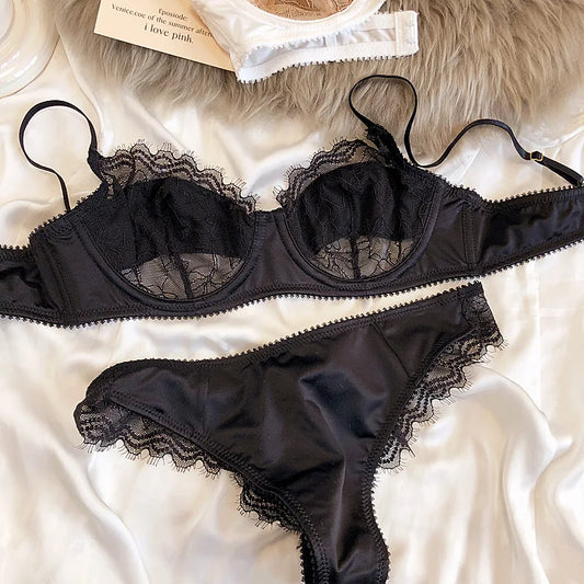 GOGNGTR Ultradünn Spitze - Push Up 3/4 Cup Atmungsaktiv