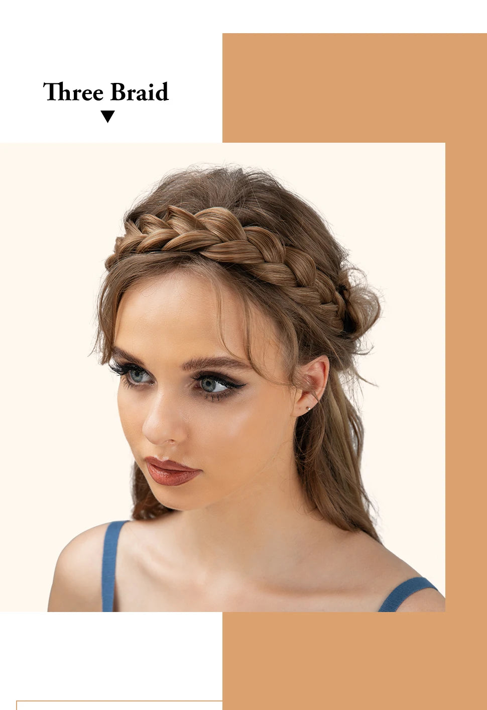 Synthetic Premium Adjustable Handmade Braided Elastic Band Hair Fashion Braiding Hair Headband Headwear For Women