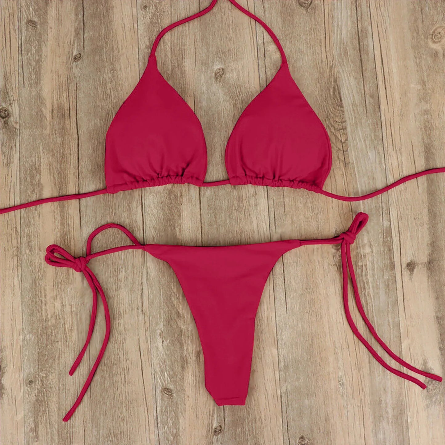 Brazilian Bikini Set 2025 - Zweiteiliger Sommer Bikini mit String-Höschen