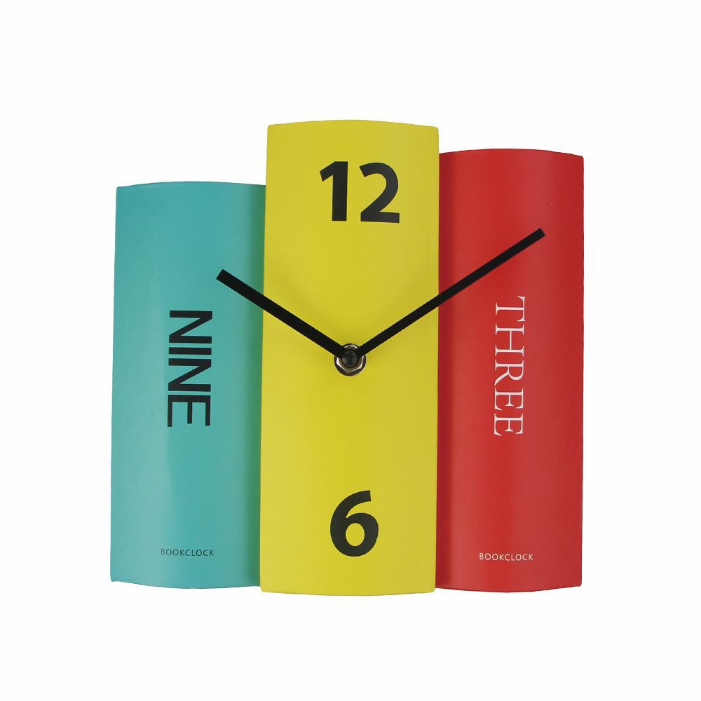 Creative Fake Books Decoration Simple Desk Clock Silent Quartz Clock Desk Clock Children's Alarm Clock Student Desk Clock