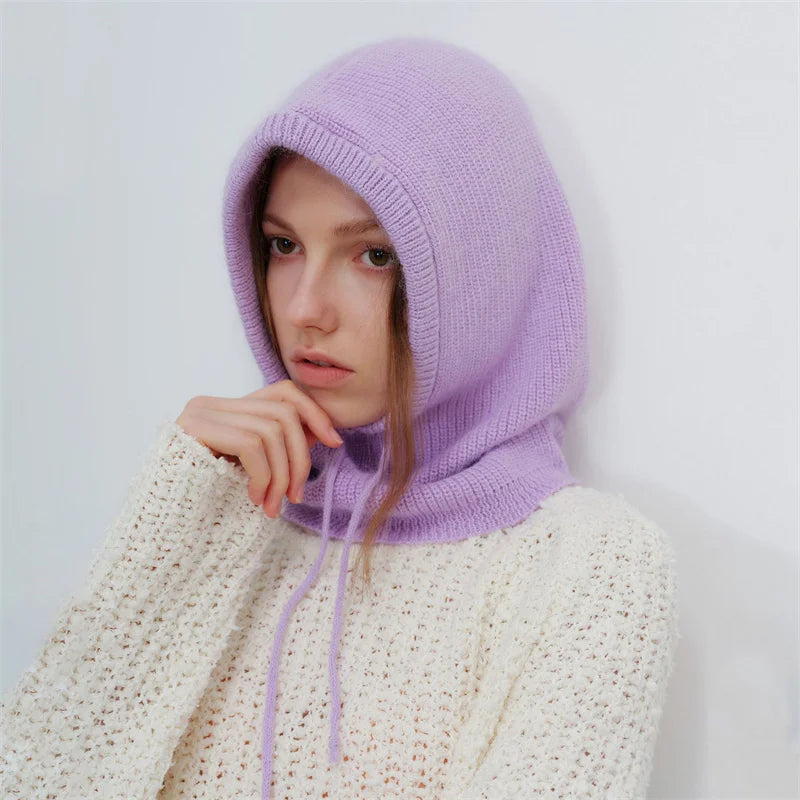 Furina Balaclava Kaninchenpelz Warm - Strick, Einheitsgröße