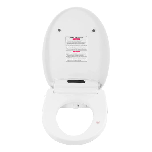 1300W Intelligenter Toilettensitz, 51cm Elektrischer Bidet-Toilettensitz, V-förmiger Beheizter Smart-Toilettensitz mit Fernbedienung & Tasten by Golden Bridge Store