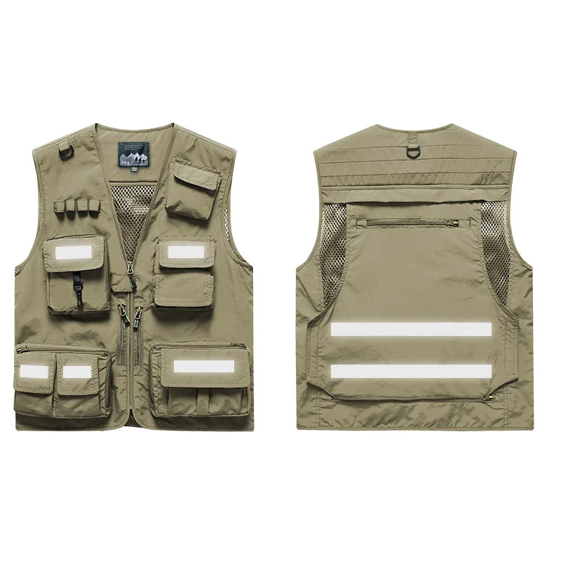 OutGear MultiPocket Jagdweste - 12 Taschen, Mesh, L