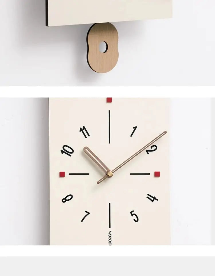 Modern clock decoration can swing wall clock living room home creative clock light luxury decorative wall