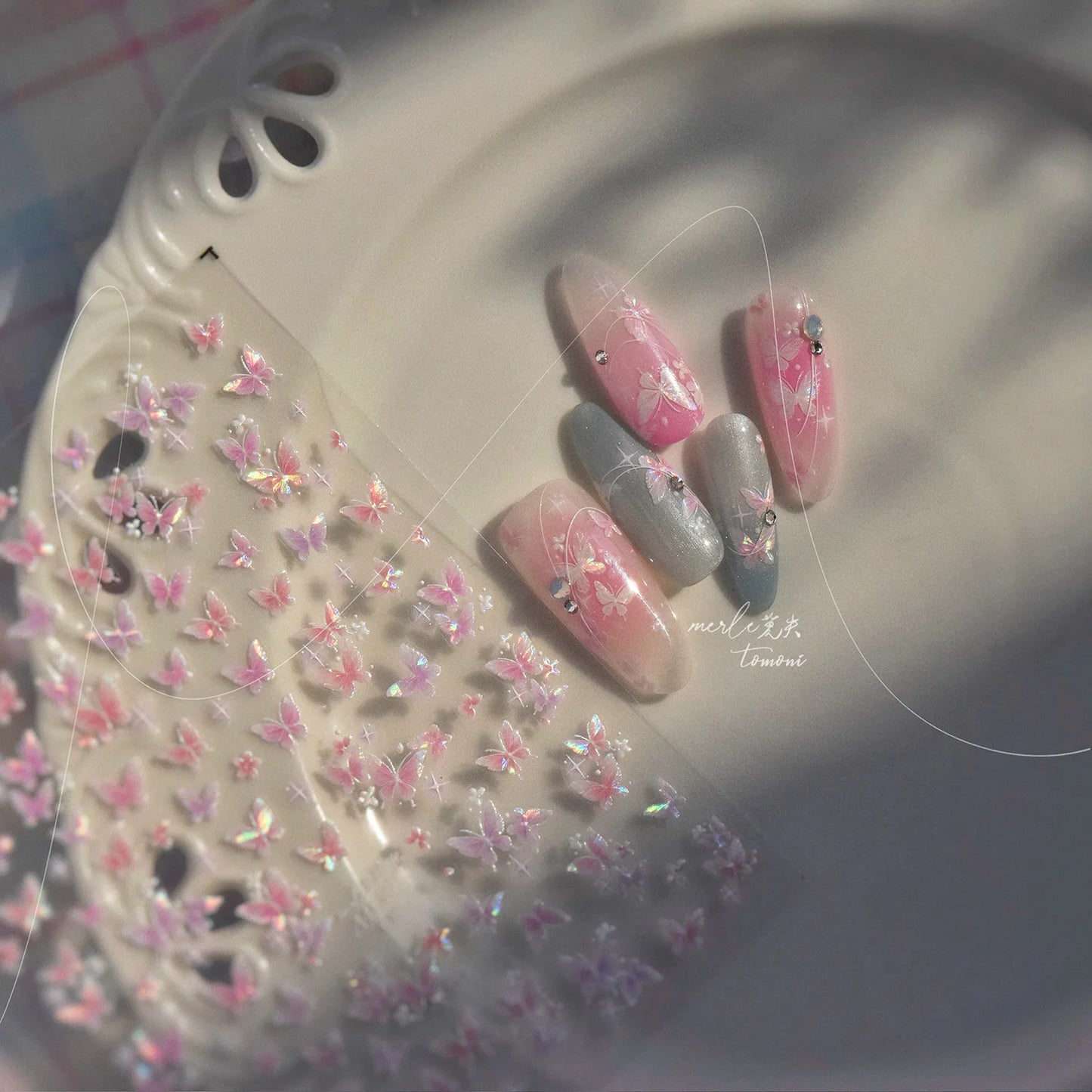 Hign MS803 Nail Art 5D Strălucitoare - 1 Foaie PET 8.3x10mm