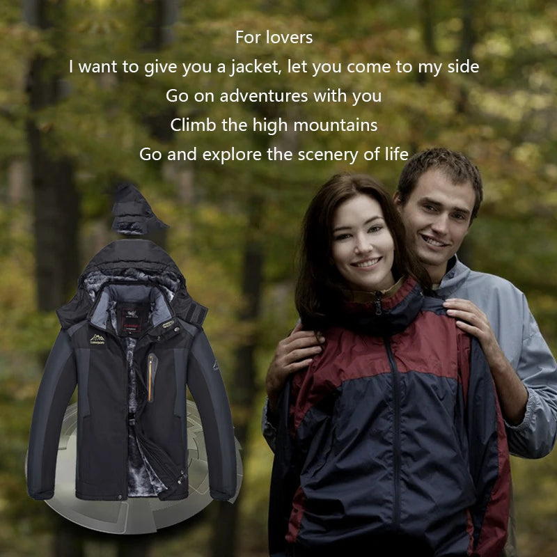 9XL Winterfleece Jacke - Kapuze abnehmbar, Winddicht