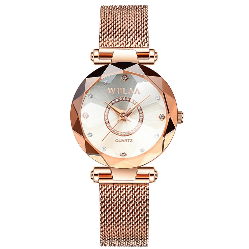 Damen-Uhr 2025: Luxury-Brand Top-Rhinestone - Gold Clock Collection