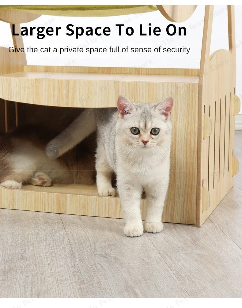 Multifunktional Luxus Katzen Villa Doppelstöckig Haustier Haus Vier-Jahreszeiten Universal Katzen Nest Katzen Hängematte Haustier Spielzeug Haustier Zubehör