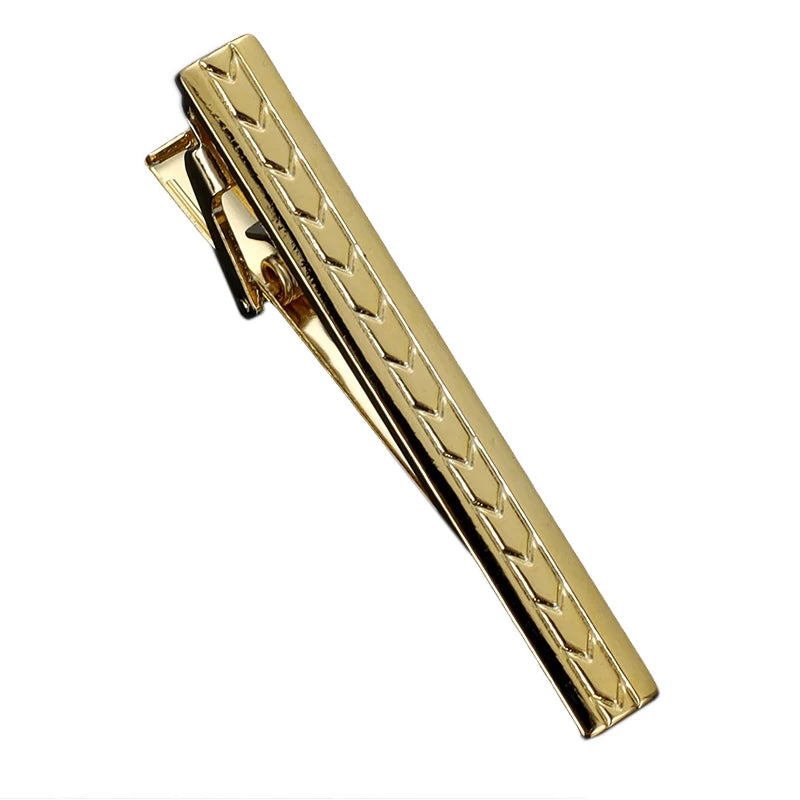 Men Jewelry Pin Clasp Necktie Clip Fashion New Hot-selling Metal Gold Tie Clip Business Formal Wear Groom Wedding Decoration