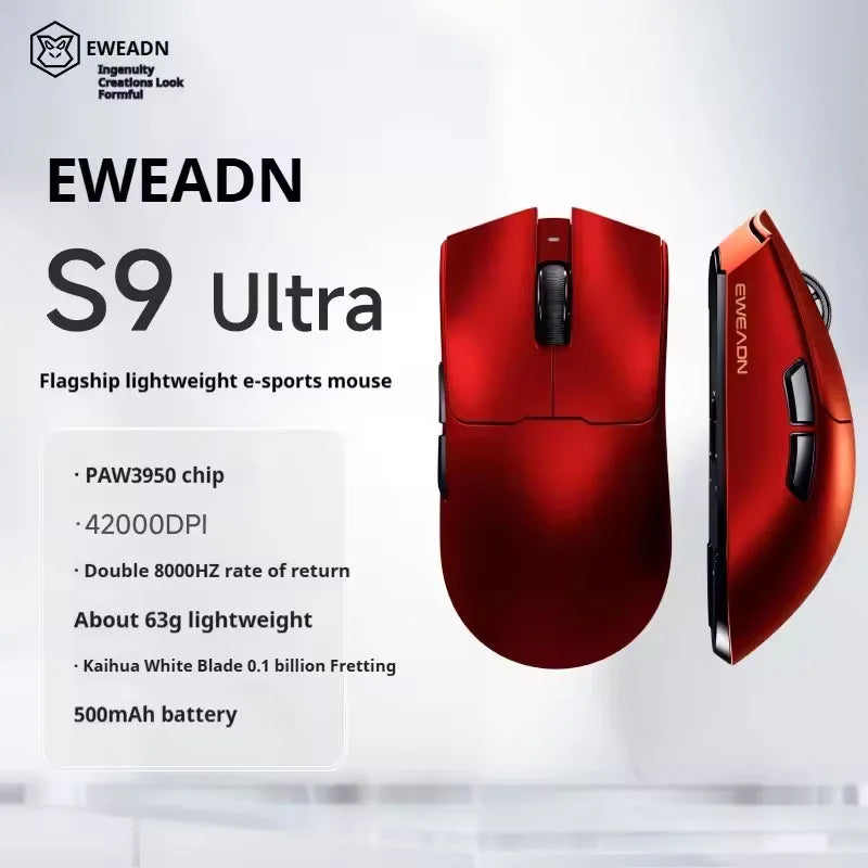 Mouse de gaming ultraușor EWEADN S9 Pro - 26K DPI, Tri