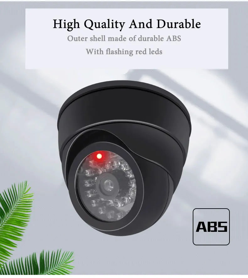 Attrappe-Kamera 2025: Creative Black Plastic Dome CCTV - Flashing LED Fake Camera AA Battery Collection