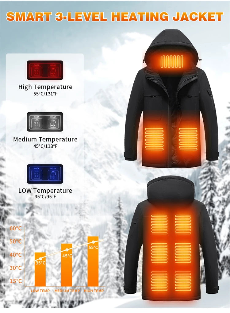 TODWARM 5588 beheizte Jacke Herren USB - 10000mAh 5V L