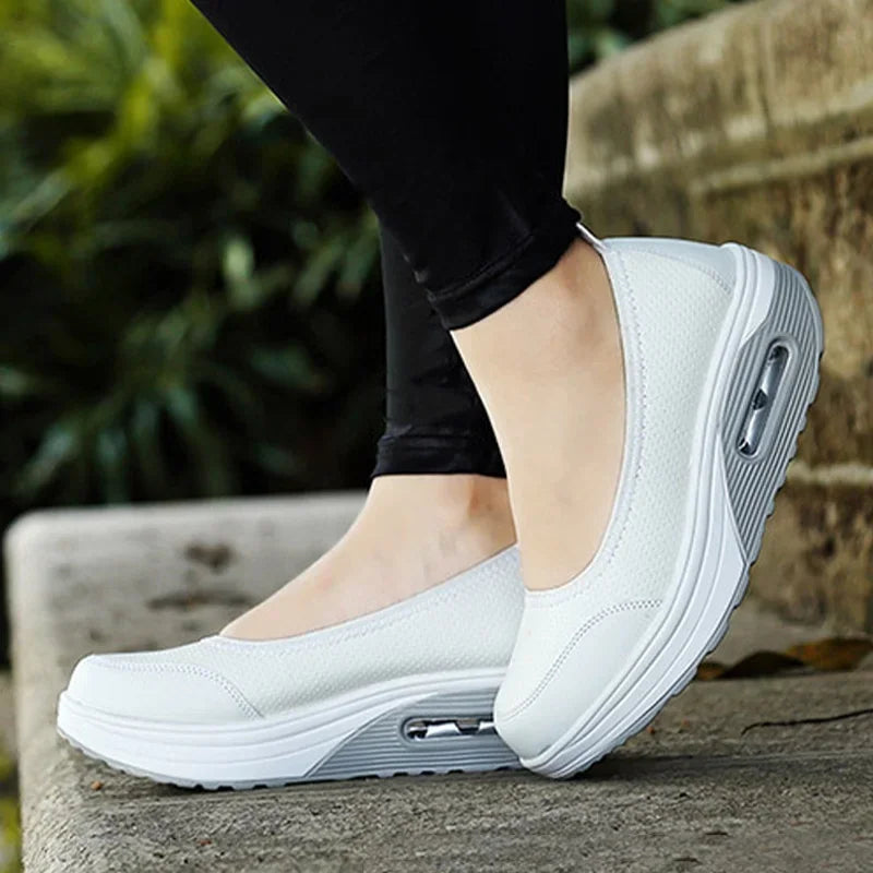 QRLQHY HFD8224 Pantofi sport confortabili - Material plat din cânepă 1 cm