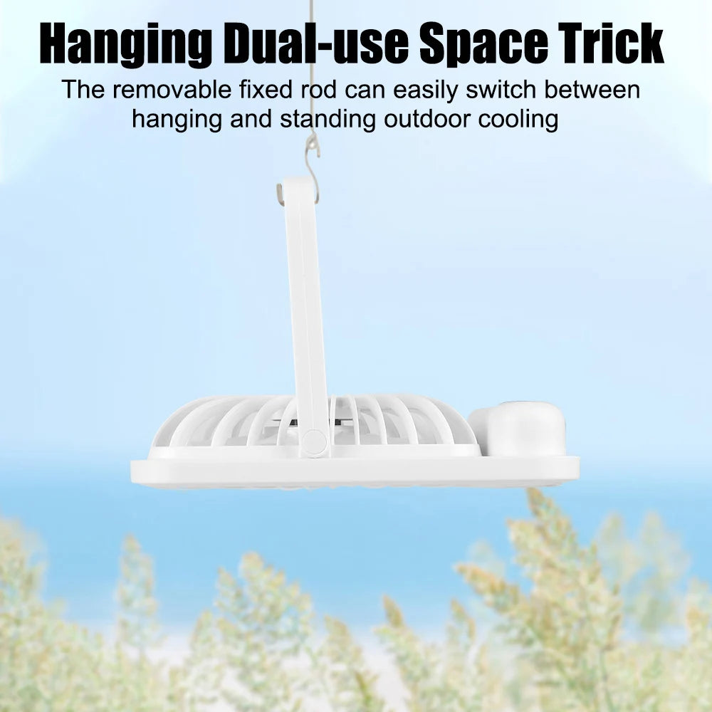 2025 New Small desktop fan USB charging Multi-scene use Car fan Camping fan Home office portable quiet outdoor simple summer fan