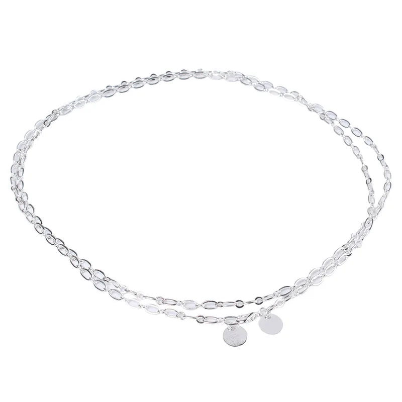 Women Fashion Belts Luxury Designer Belt Retro Silver Carved Hollow Out Chain Belt for Women Elegant Round Metal Women Belt