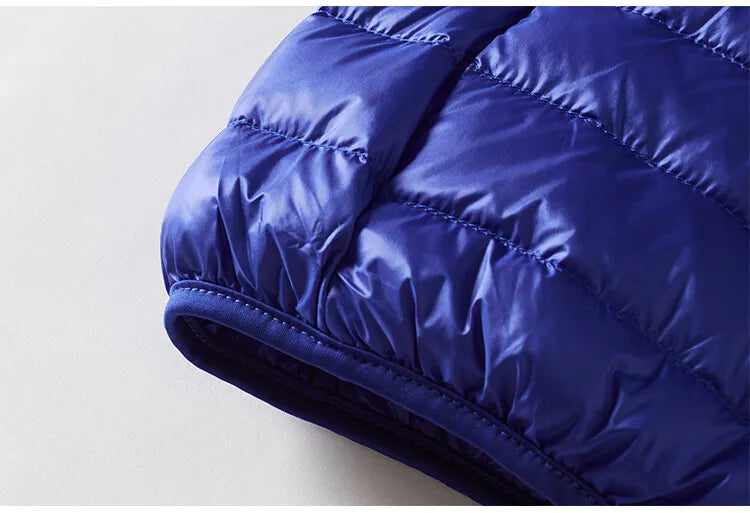 Blaue Herren-Weste Stehkragen - dünn, ärmellos, M-4XL