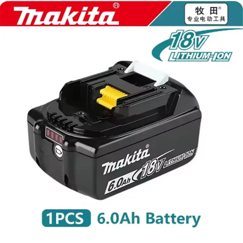 Makita 100% Original Rechargeable Power Tool Battery 6.0Ah 18V BL1830 BL1850 BL1840 BL1860 BL1815,Replaceable LED Lithium-ion