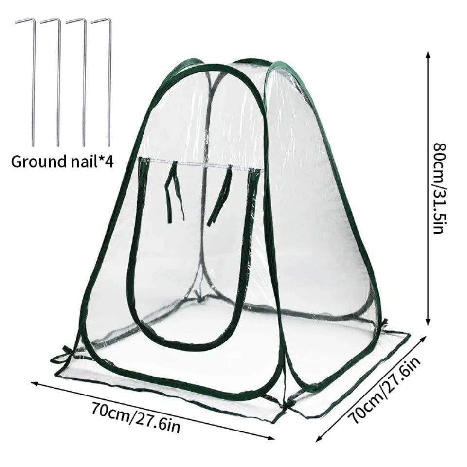 Plants Greenhouse Tent Transparent Folding Horticultural Greenhouse Warm Room Mini Sunroom Garden Nursery Plant Protective Cover