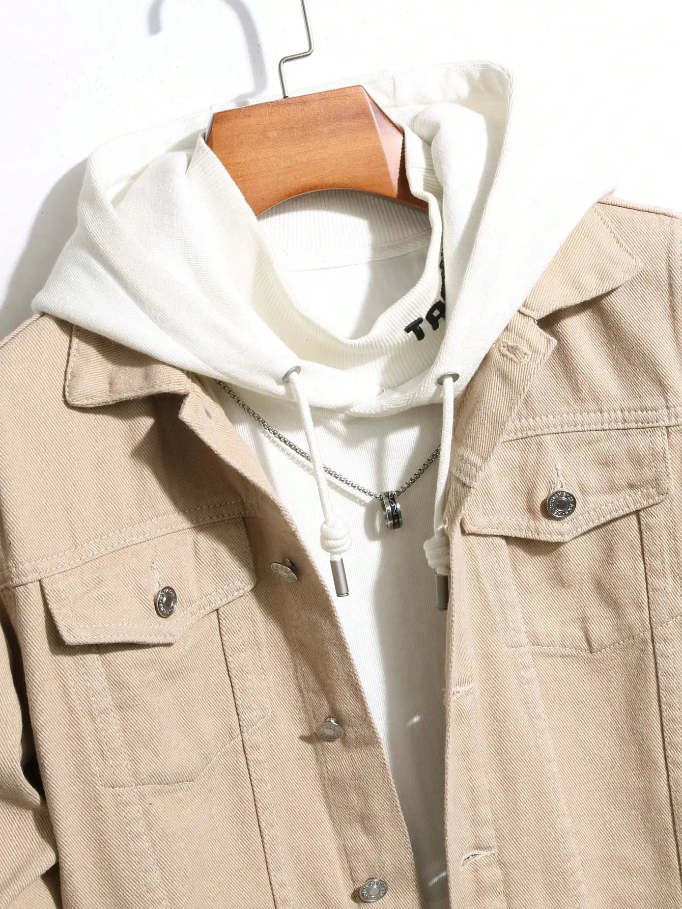 UrbanStyle Jeansjacke Khaki - Herren Baumwolle, Normal