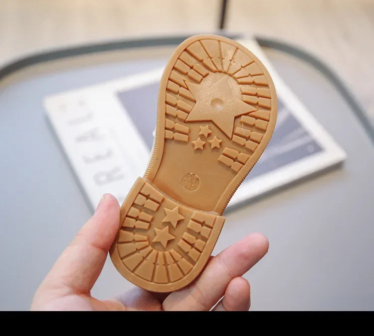 Baby Kinder Kurze Stiefel 2025 - Mädchen Cartoon Süß Leder - Herbst Winter Mode Stiefel Kleinkind Weiche Sohle