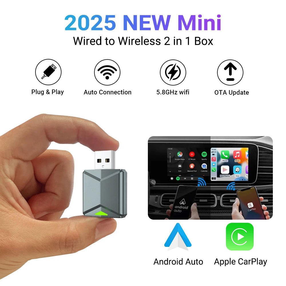Acodo 3In1 CarPlay AI Box - 32GB 5V Strom Kompakt USB