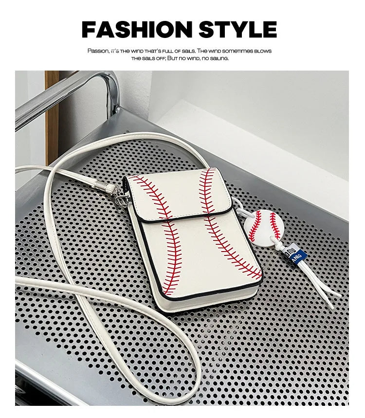 Fashion Vielseitig Crossbody Taschen 2025 - Baseball Gedruckt Schulter Tasche - Handy Quadrat Taschen Personalisiert Schräg Klein Geldbörse