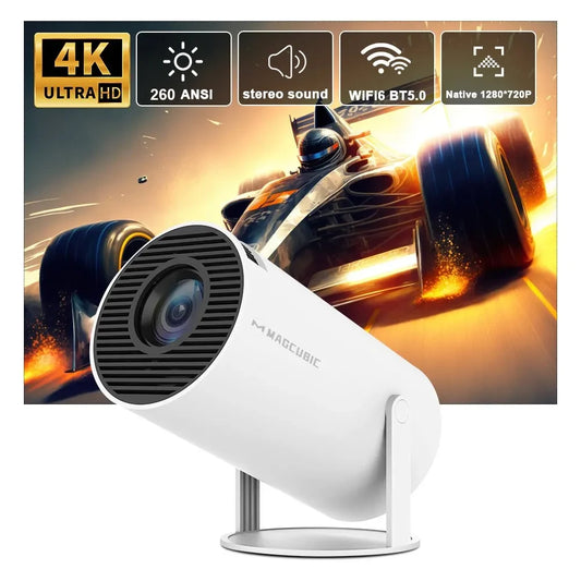 Proiector Magcubic HY300 Pro 4K Android 11 Dual Wifi6 260ANSI Allwinner H713 BT5.0 1080P 1280*720P Proiector Home Cinema pentru exterior