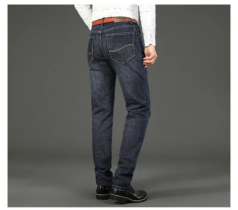 Wthinlee Jeans Gerade Stretch - Größe 32-34, Dicke Mittel