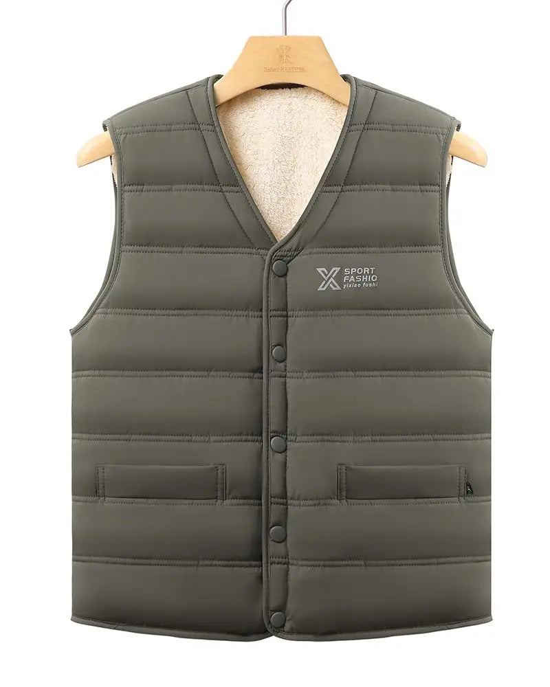 Winter Männer Warme Weste - Futter Polyester, Vlies, L