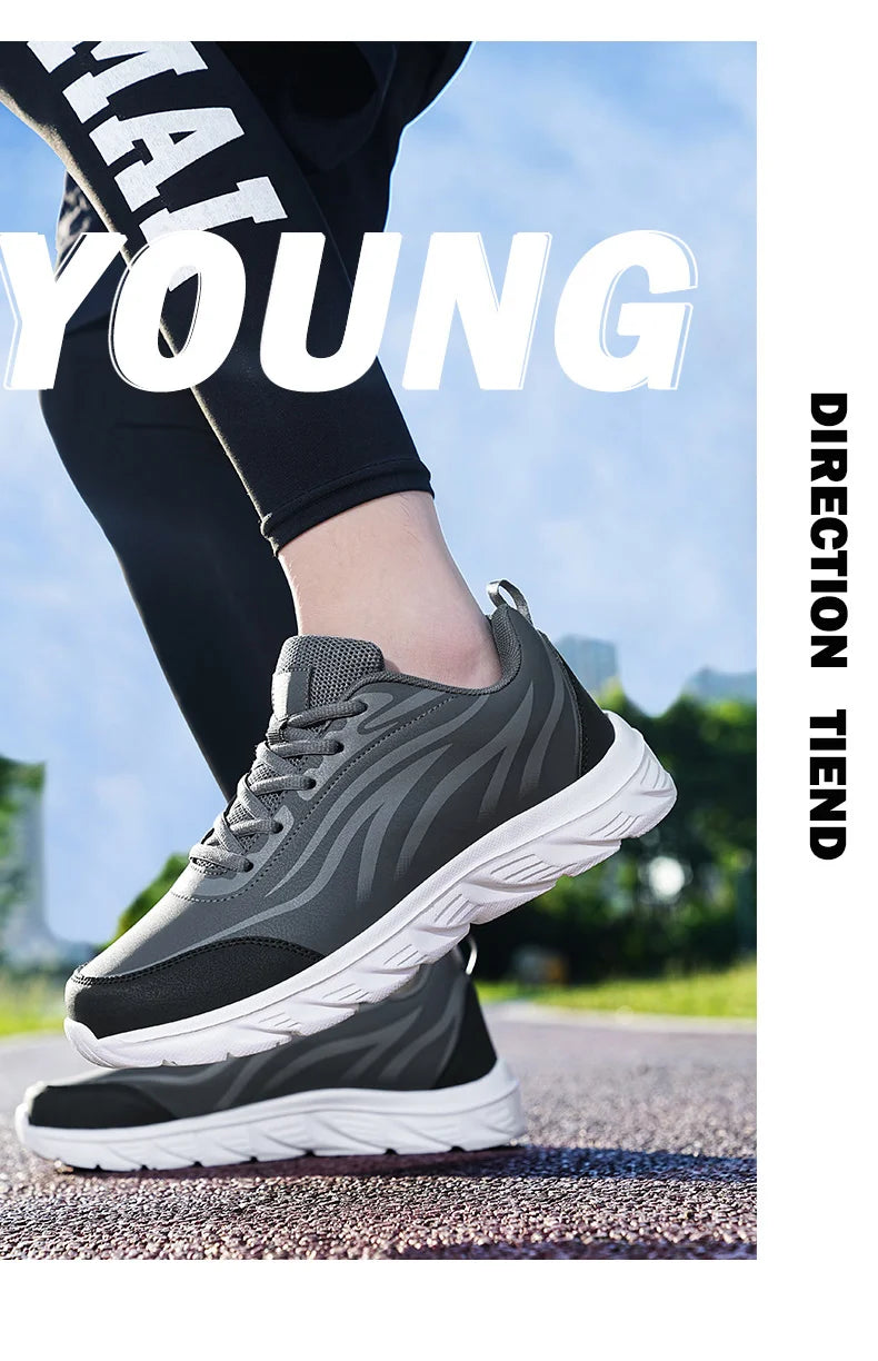 Sneakers Men Summer Trendy Light Weight Fashion Sport Footwear Boys Winter Running Mens Casual Shoes Walking Shoes All Black