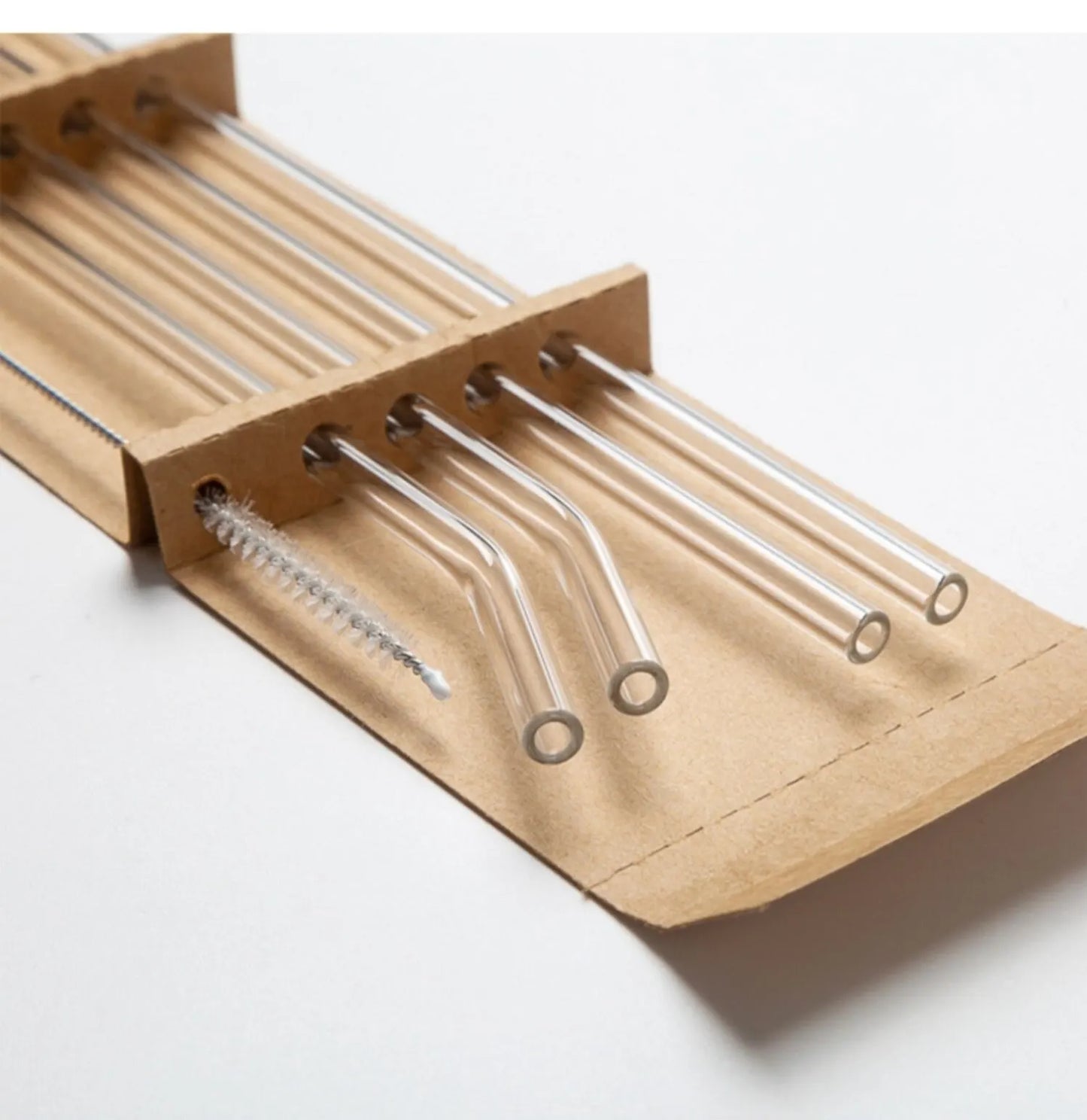 OtherChoice Glasstrohhalme Hitzebeständig - 5 Stück Spülfest