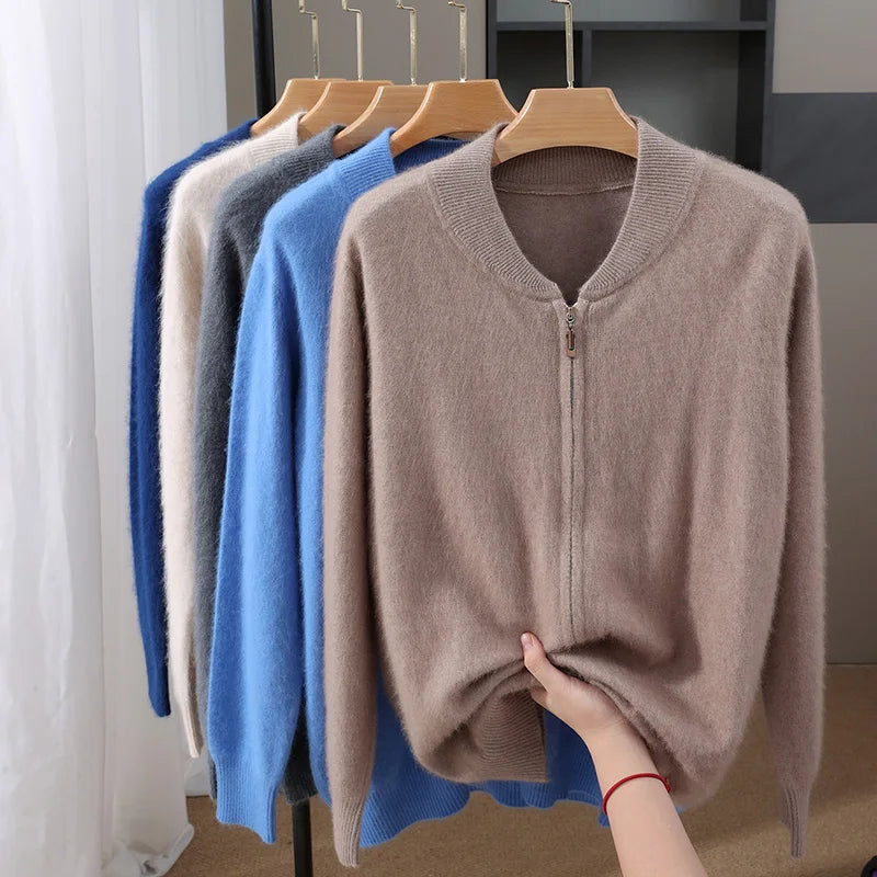 Snaoutofit Stehkragen Reißverschluss - Nerz Kaschmir M