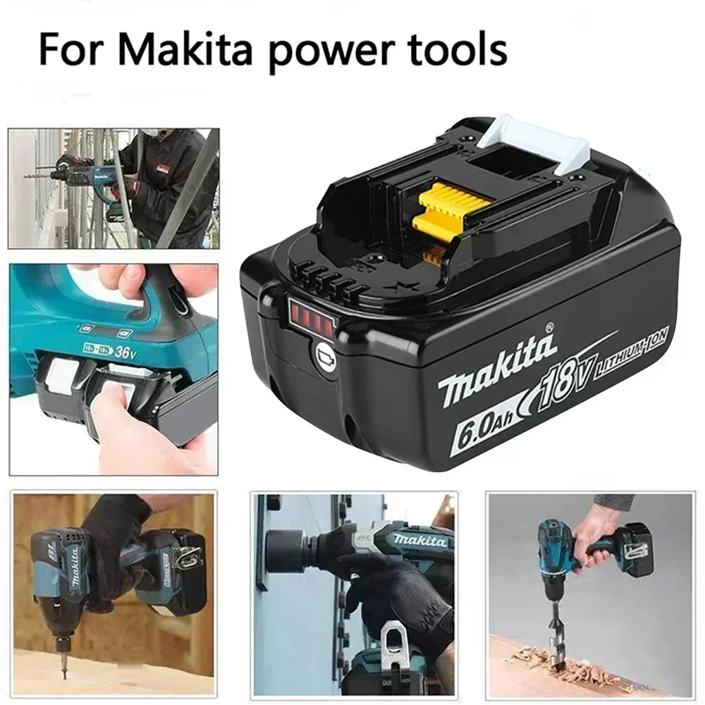 Makita 100% Original 18V Rechargeable Power Tool Battery 6Ah/5Ah/9Ah 18V BL1830 BL1850 BL1840 BL1860,Replaceable LED Lithium-ion