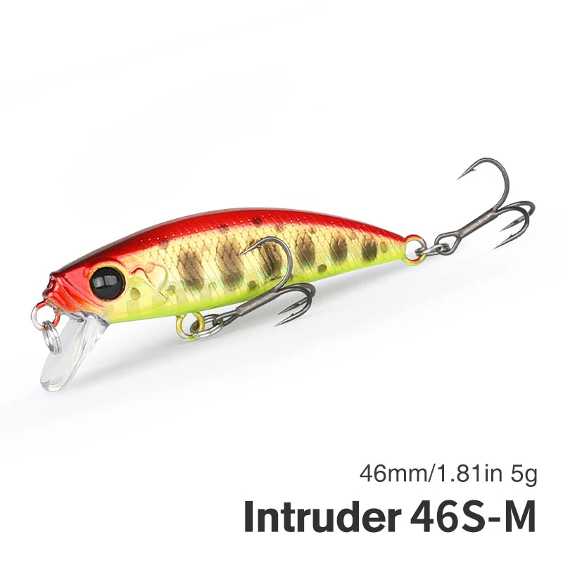 TSURINOYA 46S Sinking Minnow Fishing Lure Intruder 46mm 5g Artificial Trout Ajing Stream Lake Jerkbait Rockfishing Hard Baits