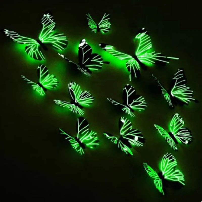 Choice Schmetterling Leuchtend - 12 Stück DIY 3D PVC