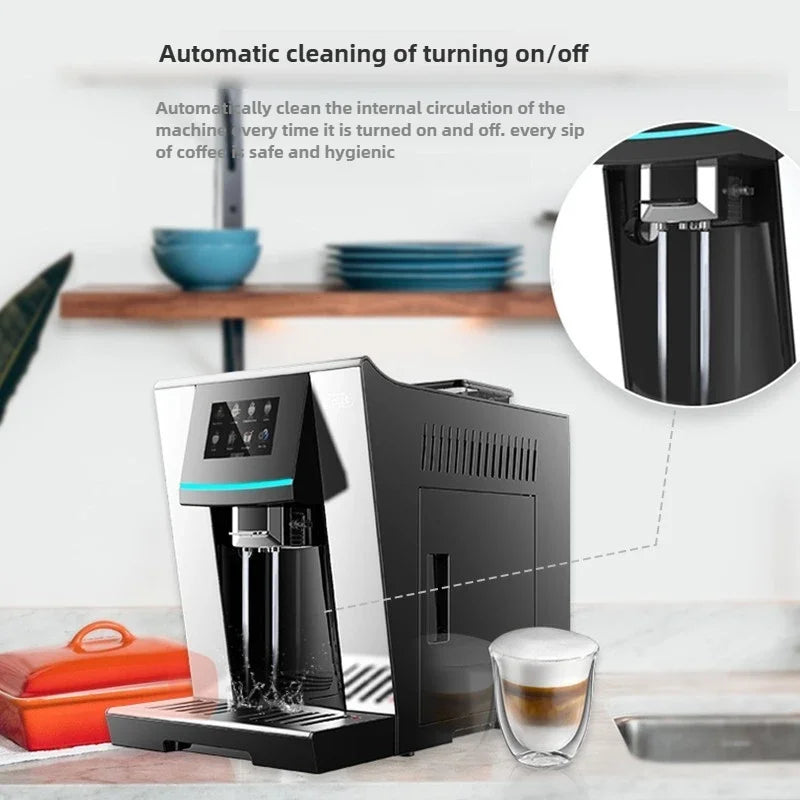 Fully Automatic Coffee Machine Smart Touch Screen Integrated Grinder Coffee Machine Multi-function Household Coffee Machine