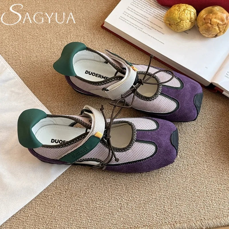 Women Sneakers Casual Mesh Flat Sandals Sport Shoes Woman 2025 Trend Summer Running Comfort Loafers Hiking Sandalias De Mujer