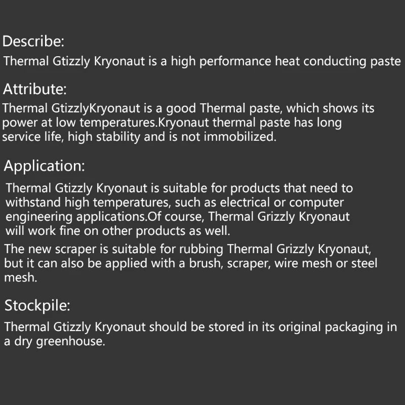 Wärmeleitpaste 2025 - Crust Pro Kryonaut 12.5W/m-K - CPU GPU Laptop IC Prozessor Thermal Grease 12g