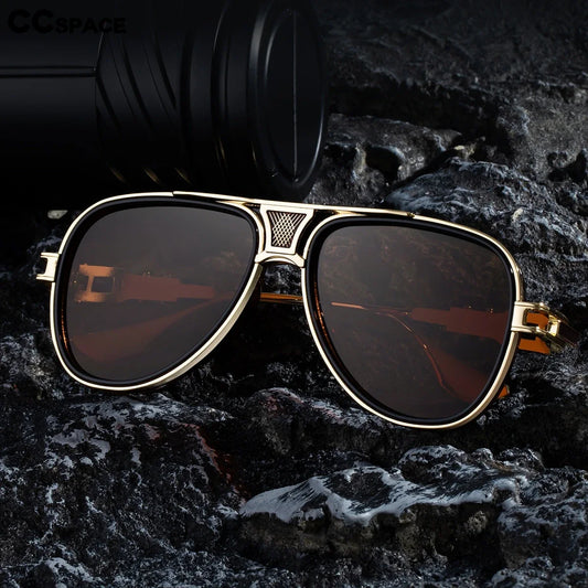 new men's pilot sunglasses retro polarized brown hd lens driving sunshade