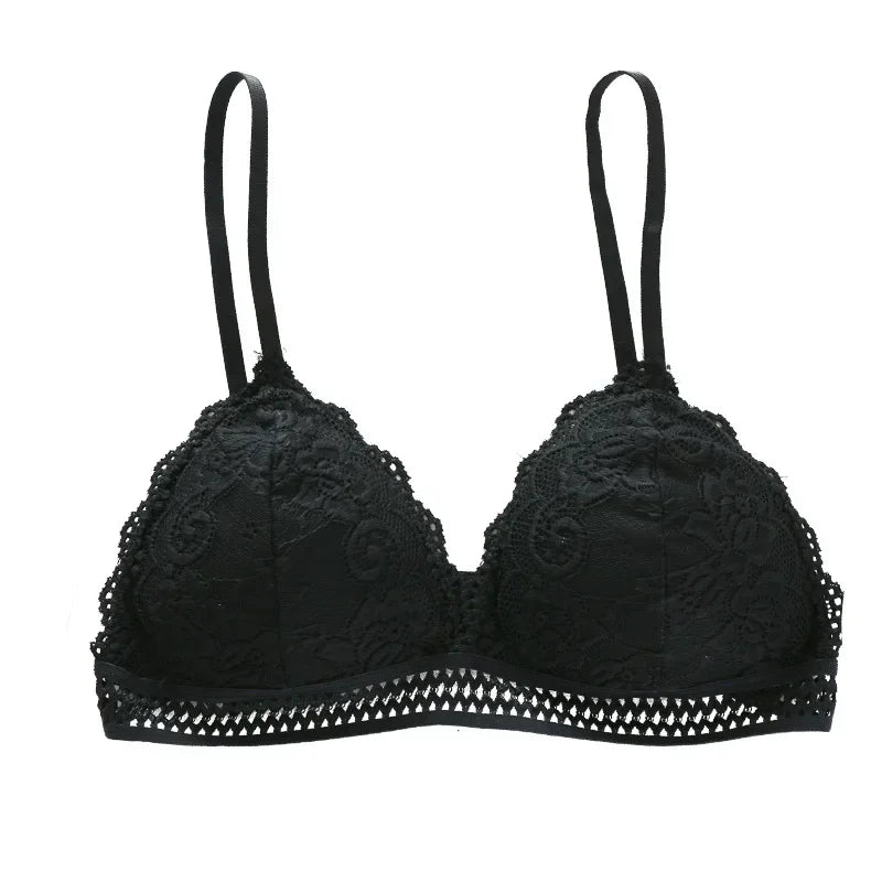 New Lace elegant Lingerie Wireless Bra for Women Padded Push Up Bralette Female Brassiere Soft Backless Fashion Bras Underwear