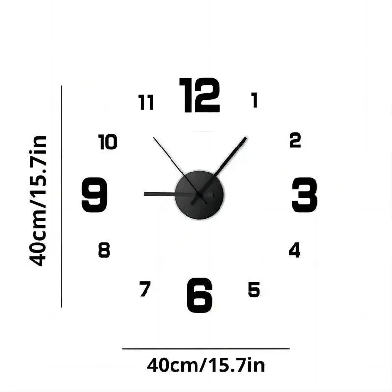 Creatives Frameless DIY Wall Clock Offices Wall Decoration Decoration for Bedroom Homes Silent Clock Living Room Clocks Decor