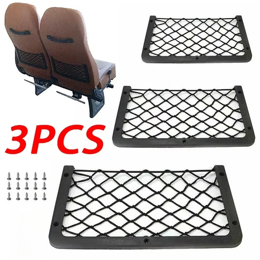 Organizator plasă pentru bancheta spate auto DUTRIEUX - 35x18cm, pachet de 3