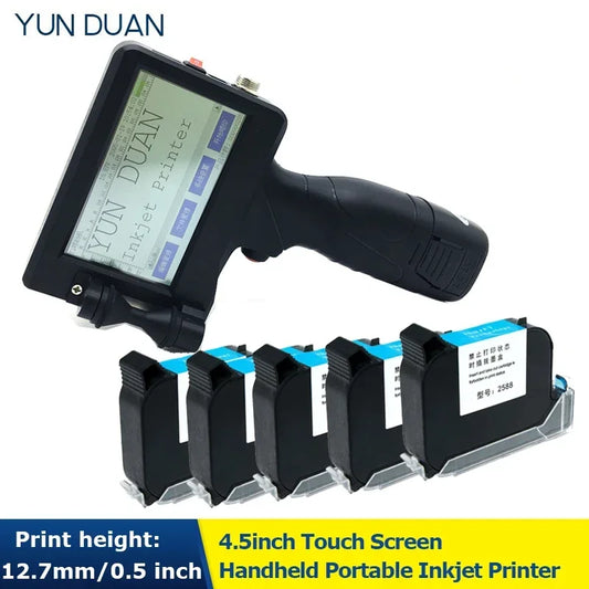 YUN DUAN Handheld Tintenstrahldrucker Schnell Trocknende Tinte Tintenstrahldrucker Tragbar Drucker Für Ablaufdatum Logo Plastikbeutel Glasflasche