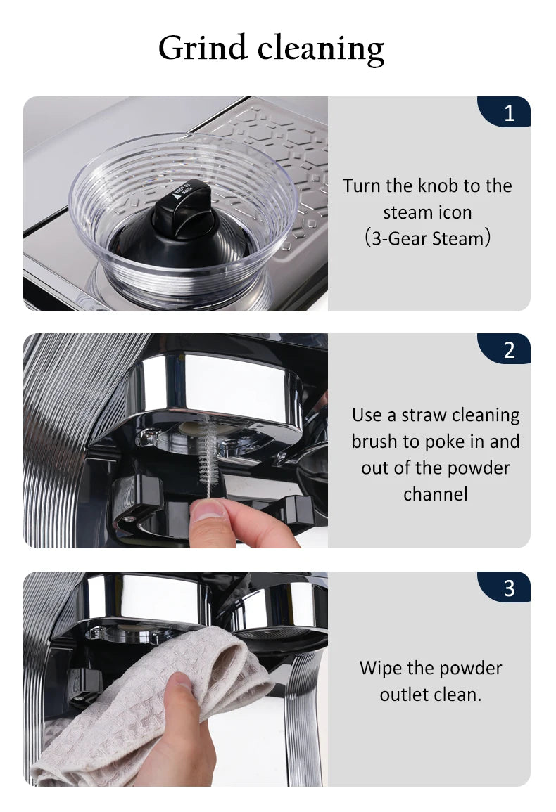 Mcilpoog TC530 Semi Automatic Coffee Machine with Grinder & Powerful Steamer,5.5-Inch Display,Coffee Maker for Home and Office.